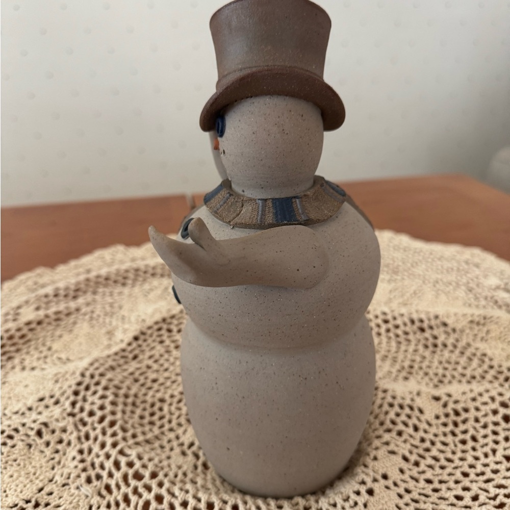 John Bauman Stoneware Holiday Decor Snowman - Picture 5 of 8